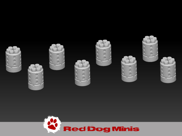 Gatling Gun Barrel Tips - Short  (6)